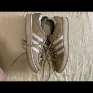 Adidas tan suede sneakers
